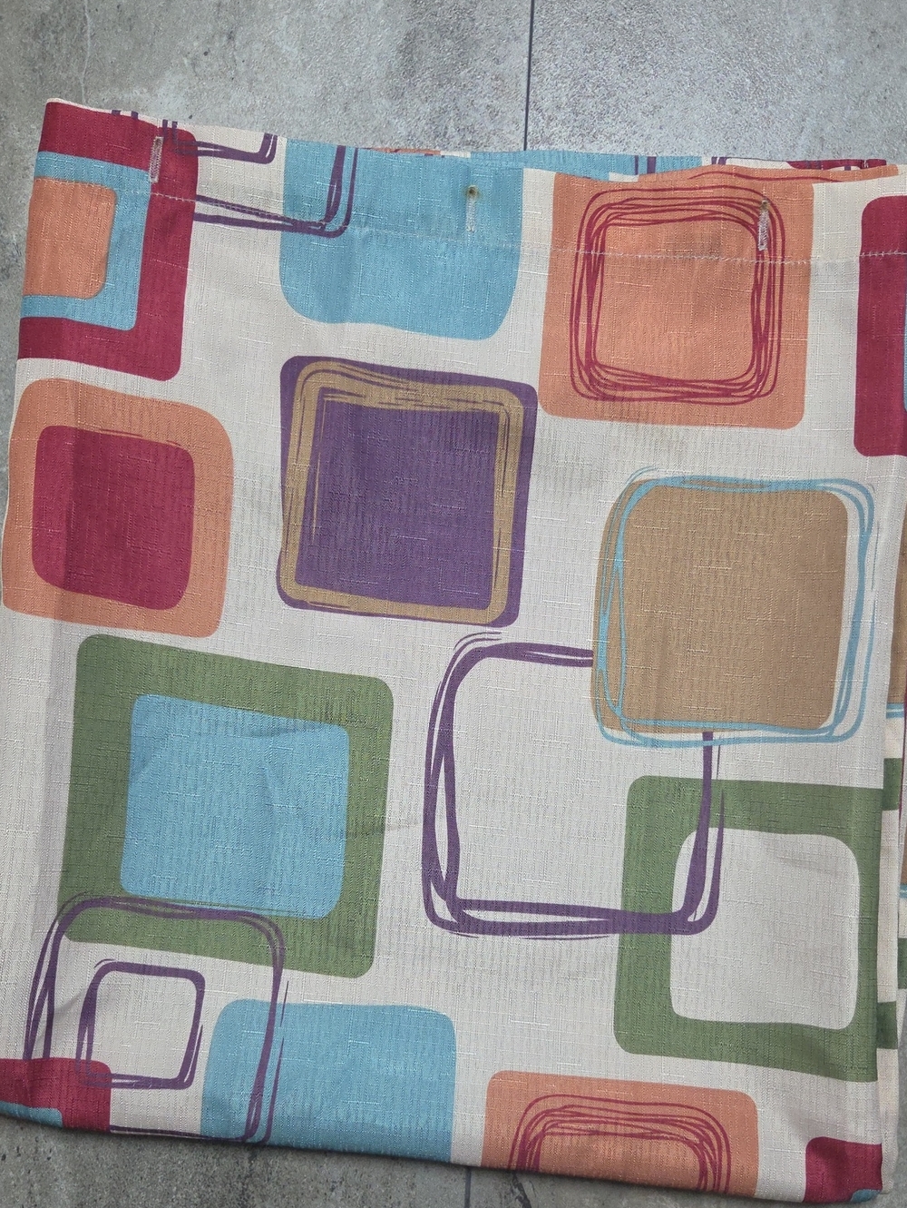 Multicolor Square Pattern Shower Curtain - Unbranded